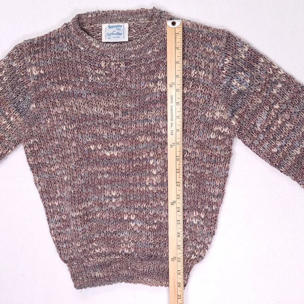 Sorrento Knits‎ for Fairweather Vintage Marled Purple Crewneck Sweater Large